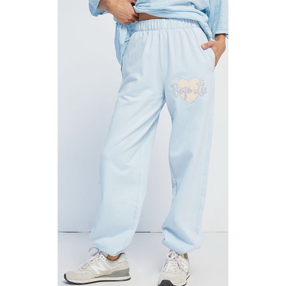 Boys Lie Light Blue Unbreakable Sweatpants, Size Smalll